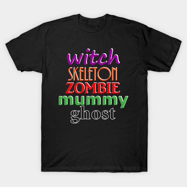 The Fabulous Five - Halloween Edition T-Shirt by Fun Funky Designs